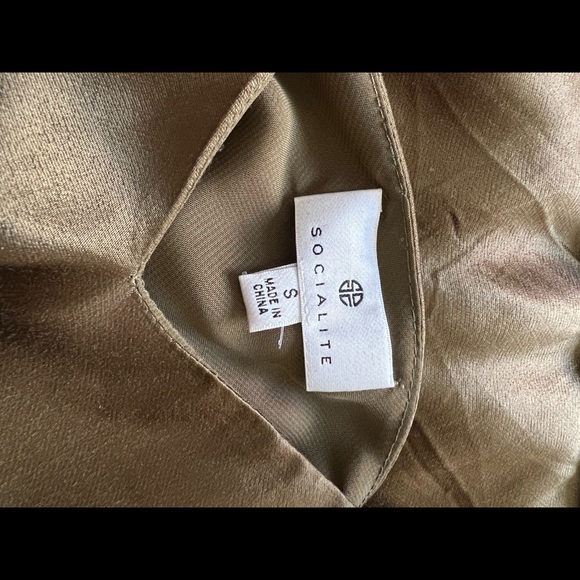 Olive Socialite Silky Camisole Tank - Picture 3 of 3